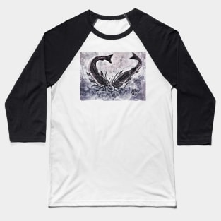 Catfish fishing in grunge Baseball T-Shirt